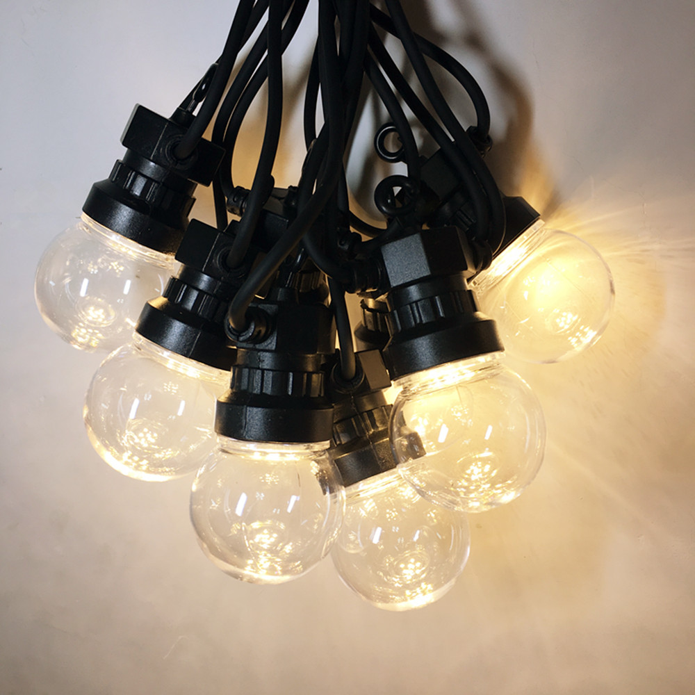 Outdoor Lighting Wedding Decor - Zewnętrzna Kula LED, Przezroczysta Girlanda Sznurkowa,