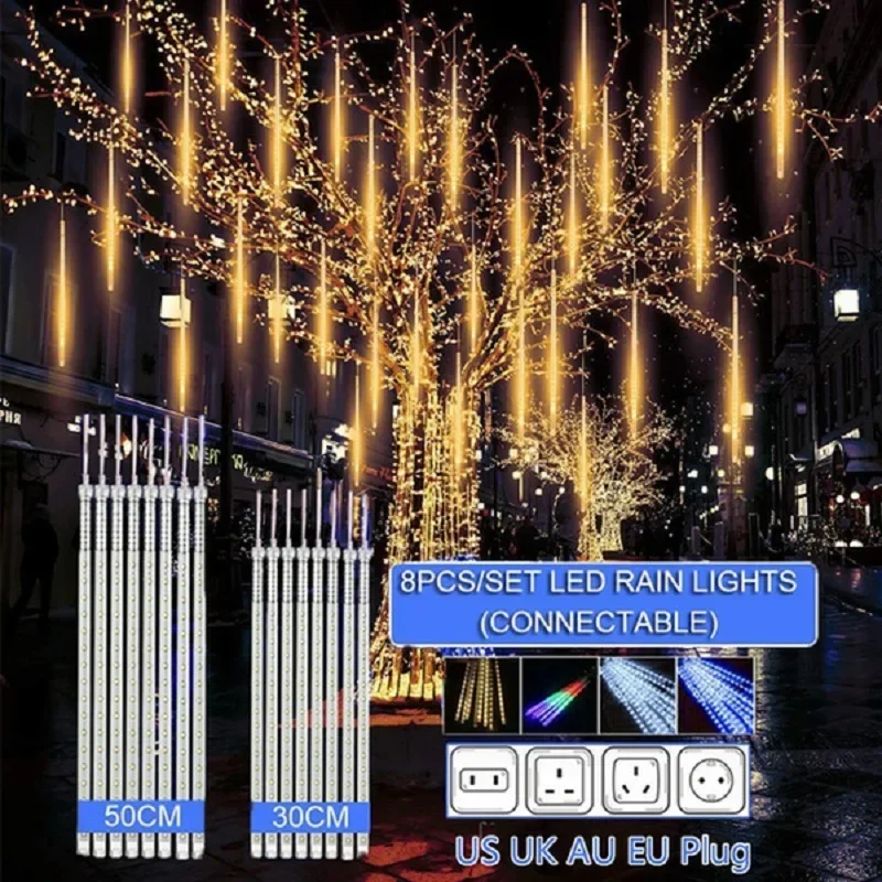 Outdoor Lighting Wedding Decor - 30cm /50cm Wodoodporny deszcz meteorytów 8