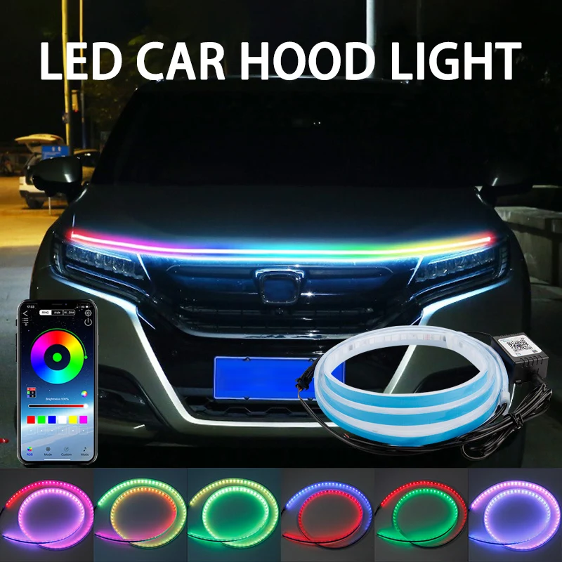Lighting Bolt Decor - 120/150/180cm Dekoracyjne Światło na Maskę Samochodu