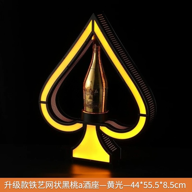 Lighting Decoration Stand - Stojak na butelki wina z żelaznymi