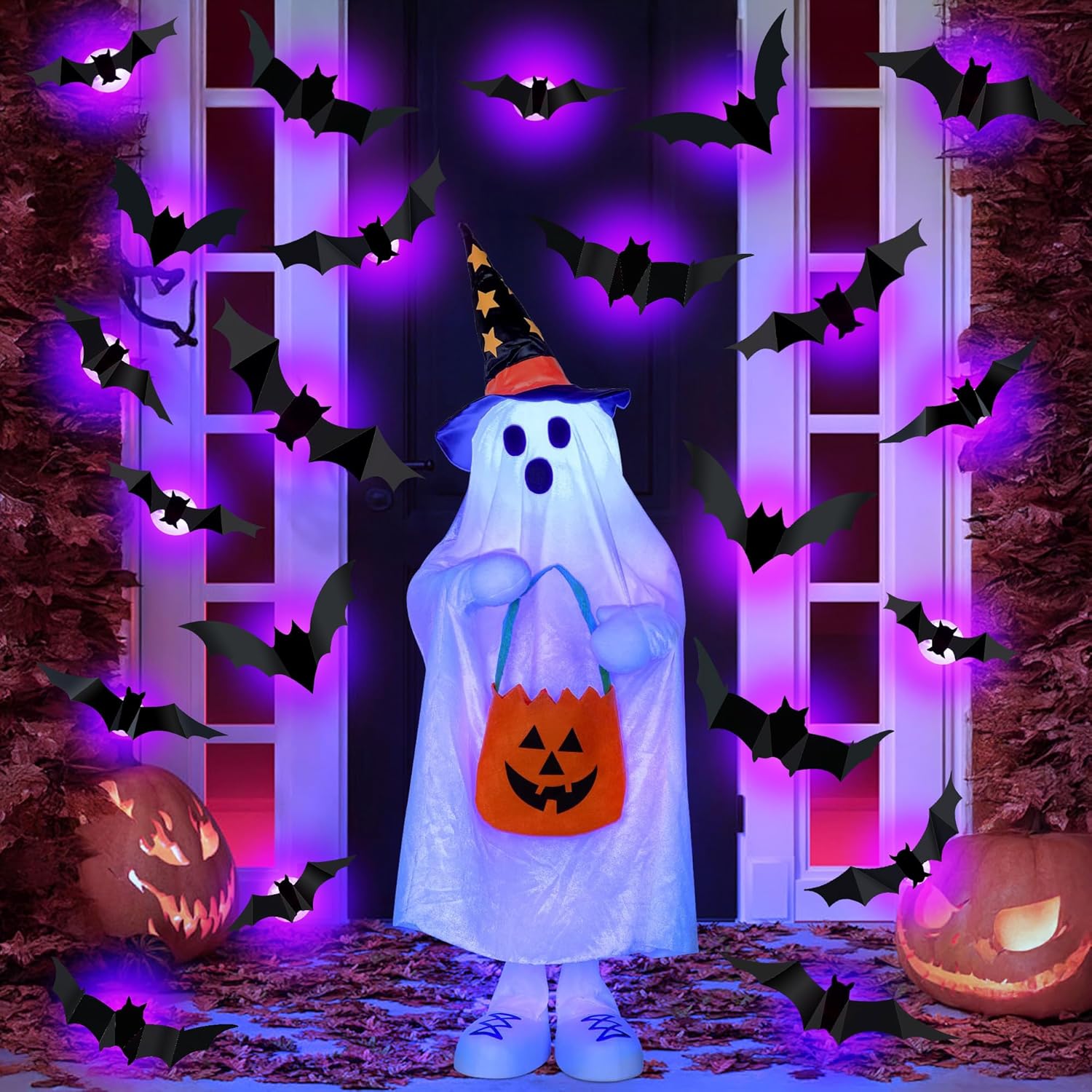 Halloweenowe LED'owe nietoperz – Outdoor Lighting Wedding Decor recenzja i cena
