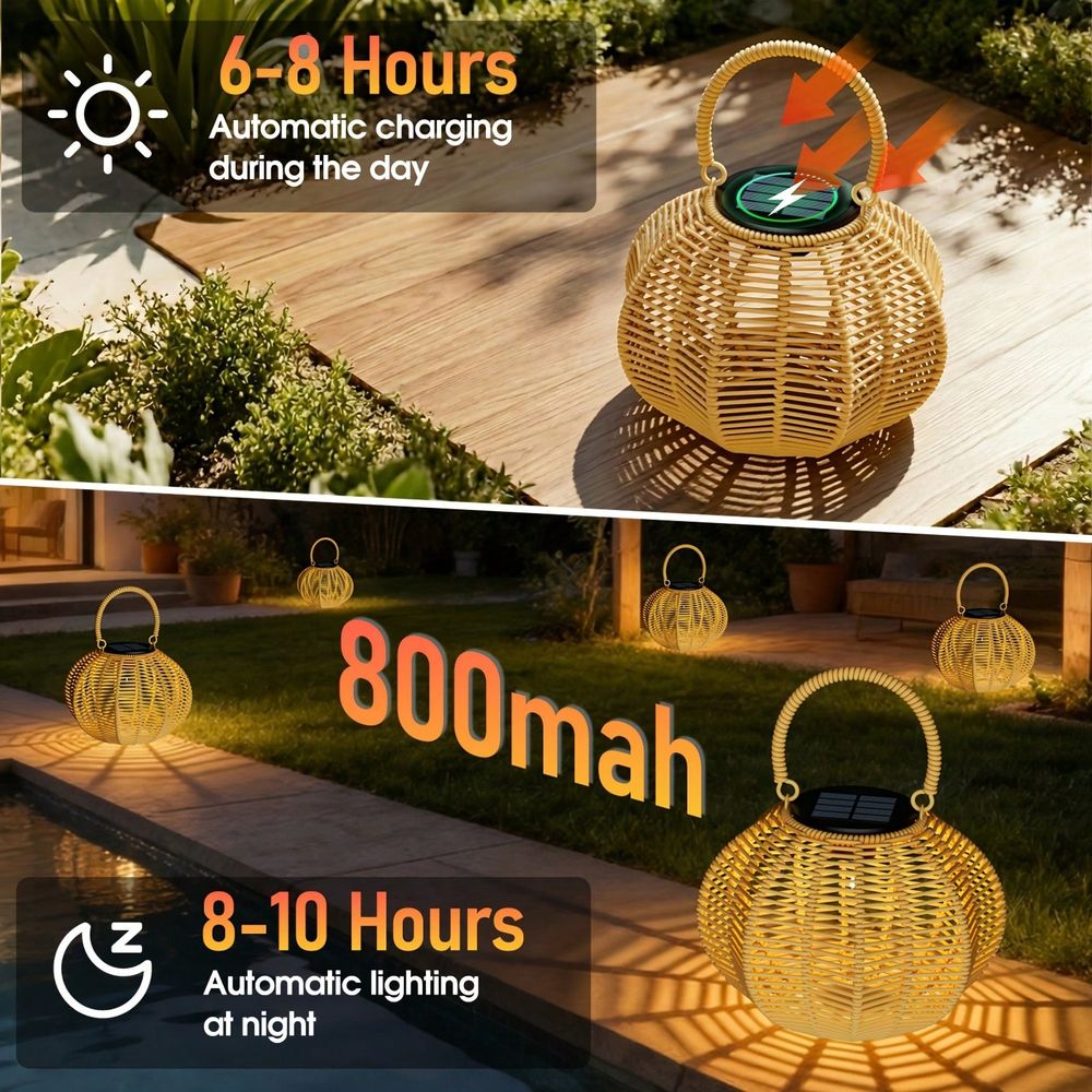 Rattanowa lampa solarna do dek – Outdoor Lighting Wedding Decor recenzja i cena