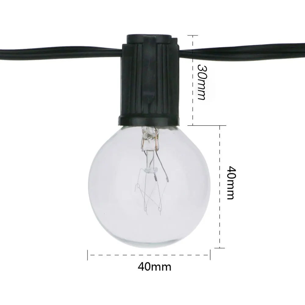8M Lampki sznurkowe G40 z 25 p – Outdoor Lighting Wedding Decor recenzja i cena
